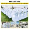 100 Pcs White Chair Covers Polyester Spandex Chair Cover Stretch Slipcovers for Wedding Party Dining Banquet Flat-Front Chair Covers