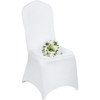 100 Pcs White Chair Covers Polyester Spandex Chair Cover Stretch Slipcovers for Wedding Party Dining Banquet Flat-Front Chair Covers