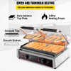 Commercial Sandwich Panini Press Grill,110V 2x1800W Double Up Grooved and Down Flat Plates Electric Stainless Steel Sandwich Maker,Temperature Control 122Ã¸F-572Ã¸F for Hamburgers Steaks Bacons