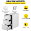 Outdoor Kitchen Drawers 14.7" W x 25.4" H x 18.7" D, Box Frame Style Flush Mount BBQ Drawers with Stainless Steel Handle, BBQ Island Drawers for Outdoor Kitchens or Patio Grill Station