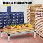 Aluminum Dunnage Rack, 48'' x 14'' Commercial Floor Food Shelf, 8'' Off The Floor, 1000lbs Capacity Aluminum Storage Rack, Commercial Food Service Storage in Restaurant, Kitchens, Shops