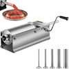 Horizontal Sausage Stuffer 5L/11Lbs Manual Sausage Maker With 5 Filling Nozzles Sausage Stuffing Machine For Home & Commercial Use Stainless Steel