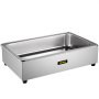 Commercial Food Warmer, Full-Size 1 Pot Steam Table with Lid, 9.5 Quart Electric Soup Warmers, Grade Stainless Steel Bain Marie Buffet Equipment, Fits 21 x 13.2 Pan, 400W, for Restaurant, Sliver