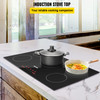 Built-in Induction Electric Stove Top 5 Burners,35 Inch Electric Cooktop,9 Power Levels & Sensor Touch Control,Easy to Clean Ceramic Glass Surface,Child Safety Lock,240V