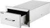 14x8.5 Inch Outdoor Kitchen Drawers Stainless Steel, Flush Mount Double Drawers,14W x 8.5H x 23D Inch, with Stainless Steel Handle, BBQ Drawers for