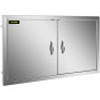 BBQ Access Door 39W x 26H Inch, Double BBQ Door Stainless Steel, Outdoor Kitchen Doors for BBQ Island, Grill Station, Outside Cabinet