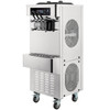 Commercial Ice Cream Maker, 20-28L/H Yield, 2+1 Flavors Soft Serve Machine w/ Two 7L Hoppers 1.8L Cylinders Puffing Pre-Cooling Shortage Alarm, 2450W Frozen Yogurt Maker for Snack Bar CafÂ‚