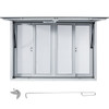 Concession Window, 53 x 33 inch, Aluminum Alloy Food Truck Service Window with 4 Horizontal Sliding Screen Windows & Awning Door & Drag Hook, Serving Window for Food Trucks Concession Trailers