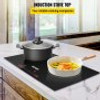 Built-in Induction Electric Stove Top 24 Inch,2 Horizontal Burners Electric Cooktop,9 Power Levels & Sensor Touch Control,Easy to Clean Ceramic Glass Surface,Child Safety Lock,110V