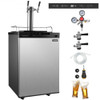 Kegerators Beer Dispenser, Full Size Beer Kegerator Refrigerator, Double Taps Direct Draw Beer Dispenser w/LED Display, 23-83? Adjustable Dual Kegerator w/Complete Accessories, Stainless Steel