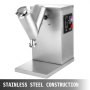 VH-2, 0.79 Gallon Mixer, Adjustable Mixing Speed V Type Powder Blending Machine, for Tea Herbs Rice Beans, 25.2 x 22.1 x 15.4 inches, Silver