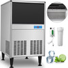 110V Commercial Ice Maker Machine, 170LBS/24H ETL Approved Stainless Steel Ice Machine with 66LBS Bin, Auto Clean, Clear Cube, Air-Cooled, Include Water Filter and Drain Pump