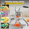 Commercial Vegetable Fruit Dicer 3/16" Blade Onion Cutter Heavy Duty Stainless Steel Removable and Replaceable Kattex Chopper Tomato Slicer with Tray Perfect for Pepper Potato Mushroom