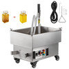 Mobile Fryer Filter, 44 LBS/22 L/5.8 Gal Capacity, 300W Oil Filtration System with 5 L/min Flow Rate, Mobile Frying Oil Filtering System with 10 L/min Pump & Oil Hose, 110V/60Hz