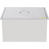 Drop in Ice Chest 23''L x 17''W x 12''H with Cover 304 Stainless Steel Drop in Cooler Included Drain-Pipe and Drain Plug Drop in Ice Bin for Cold Wine Beer