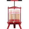 Fruit Wine Press, 3.2Gal/12L, Cast Iron Manual Grape Presser for Wine Making, Cider Tincture Vegetables Honey Olive Oil Press with Beech Wood Hollow Basket T-Handle 0.1" Thick Plate 3 Feet