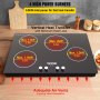 Built-in Induction Cooktop, 30 inch 4 Burners, 220V Ceramic Glass Electric Stove Top with Knob Control, Timer & Child Lock Included, 9 Power Levels with Boost Function for Simmer Steam Fry