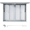 Concession Window, 48 x 36 inch, Aluminum Alloy Food Truck Service Window with 4 Horizontal Sliding Screen Windows & Awning Door & Drag Hook, Serving Window for Food Trucks Concession Trailers
