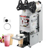 Semi-automatic Cup Sealing Machine, 300-500 Cup/h Tea Cup Sealer Machine, Silver Boba Cup Sealer Machine, 90/95mm Cup Diameter Boba Cup Sealing Machine with Control Panel for Bubble Milk Tea