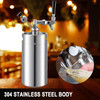 Beer Mini Keg 135 Oz, Mini Keg Growler w/Tap Faucet, Pressurized Growler 304 Stainless Steel Pressurized Beer Growler with Co2 Pressure Regulator,