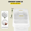 21 Gallon Ingredient Bin with Scoop 400 Cup Ingredient Bin with Sliding Lid Commercial Food Storage for Kitchen