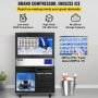 110V Commercial ice Maker Machine 132LBS/24H with 44LBS Bin and Electric Water Drain Pump, Stainless Steel Ice Machine, Auto Operation, Include Water Filter 2 Scoops and Connection Hose