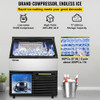 110V Commercial Ice Maker 265LBS/24H with 99lbs Storage Capacity Stainless Steel Commercial Ice Machine 90 Ice Cubes Per Plate Industrial Ice Maker Machine Auto Clean for Bar Home Supermarkets