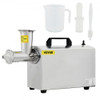 Commercial Wheatgrass Juicing Machine, 80% Juice Yield, Slow Masticating Juicer Extractor with 100W 75RPM Quiet Motor, Stainless Steel Portable Cold Press with Reverse Function Pusher Cup Brush