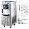 Commercial Ice Cream Machine with Two 12L Hoppers Soft Serve Machine with 3 Flavors Commercial Ice Cream Maker 2500W Compressor Soft Ice Cream Machine with LCD Panel for Restaurants Snack Bar
