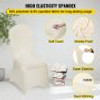 100 PCS Ivory Chair Covers Polyester Spandex Chair Cover Stretch Slipcovers for Wedding Party Dining Banquet Chair Flat-Front Covers