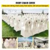 100 PCS Ivory Chair Covers Polyester Spandex Chair Cover Stretch Slipcovers for Wedding Party Dining Banquet Chair Flat-Front Covers