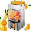 Commercial Juicer Machine, 110V Automatic Feeding Juice Extractor, 120W Orange Squeezer for 20-30 per Minute, with Pull-Out Filter Box SUS 304 Tank