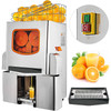 Commercial Juicer Machine, 110V Juice Extractor, 120W Orange Squeezer for 22-30 per Minute, Electric Orange Juice Machine with Pull-Out Filter Box SUS 304 Tank Stainless Cover and Two Buckets