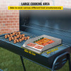 Stainless Steel Griddle,18" X 16" Universal Flat Top Rectangular Plate, BBQ Charcoal/Gas Grill with 2 Handles and Grease Groove with Hole?Grills for Camping, Tailgating and Parties