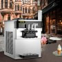 2200W Commercial Ice Cream Machine 20 To 28L or 5.3 To 7.4Galper Hour Soft Serve Ice Cream Maker with LED Display Auto Shut Off Timer 3 Flavors Perfect for Restaurants Snack bar Supermarkets