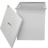 Drop In Ice Chest 21.2L x 16.8W x 17.6H Inch with Cover Stainless Steel Ice Cooler Included Drain-pipe and Drain Plug Drop In Ice Bin Outdoor Kitchen for Cold Wine Beverage