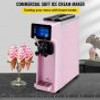 Commercial Ice Cream Maker, 10-20L/H Yield, 1000W Countertop Soft Serve Machine with 4.5L Hopper 1.6L Cylinder, Frozen Yogurt Maker with Touch Screen Puffing Pre-Cooling Shortage Alarm, Pink
