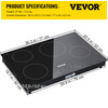 Built-in Induction Electric Stove Top 30 Inch,4 Burners Electric Cooktop,9 Power Levels & Sensor Touch Control,Easy to Clean Ceramic Glass
