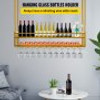 Ceiling Wine Glass Rack, 46.9 x 11.8 inch Hanging Wine Glass Rack, 18.9-35.8 inch Height Adjustable Hanging Wine Rack Cabinet, Gold Wall-Mounted Wine Glass Rack Perfect for Bar Cafe Kitchen