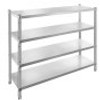 Storage Shelf, 4-Tier Stainless Steel Shelving, Storage Shelving Unit, 70.9 x 17.7 x 59.1 Inch Heavy Duty Storage Rack Shelving, 1320 Lbs Total Capacity with Adjustable Height