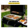 Stainless Steel Griddle, 23" x 16" Griddle Flat Top Plate, Griddle for BBQ Charcoal/Gas Gril with 2 Handles, Rectangular Flat Top Grill with Extra Drain Hole for Tailgating and Parties