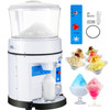 110V Commercial Ice Shaver Crusher 1100LBS/H with 17.6 LBS Hopper, 350W Tabletop Electric Snow Cone Maker 320 RPM Rotate Speed Perfect For Parties