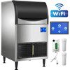 Commercial Ice Maker Machine, WiFi Control 177LBS/24H 121LBS Large Storage Ice Machine with Upgraded LCD Panel, SECOP Compressor, Air-Cooled, Include 2 Water Filters, Water Drain Pump, 2 Scoops