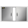 BBQ Access Door 42W X 21H Inch, Double BBQ Door Stainless Steel, Outdoor Kitchen Doors for Commercial BBQ Island, Grilling Station, Outside Cabinet