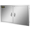 BBQ Access Door 42W X 21H Inch, Double BBQ Door Stainless Steel, Outdoor Kitchen Doors for Commercial BBQ Island, Grilling Station, Outside Cabinet
