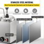 Cheese Dispenser with Pump 5.28 Qt Capacity Hot Cheese Warmer 1300W Hot Fudge Warmer with Pump Single Head Fudge Warmer with Temperature Control for Hot Fudge Fudge Cheese Caramel