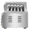 Hot Dog Roller, 12 Hot Dog Capacity 5 Rollers, 750W Stainless Steel Cook Warmer Machine with Dual Temp Control, LED Light and Detachable Drip Tray,