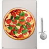 Steel Pizza Stone for Oven, Steel Pizza Plate, A36 Steel Baking Steel Pizza Stone for Grill, Steel Pizza Pan with 20x Higher Conductivity for Pizza & Bread Indoor & Outdoor (Silver)