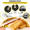 Commercial Waffle Maker, 1600W Rectangle Waffle Maker, 2PCs Commercial Waffle Iron, Waffle Baker Machine w/ 2 Reversible Pans, 122-572? Adjustable Nonstick Waffle Baker w/ Teflon Coating 110V