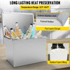 Drop in Ice Chest 28''L x 14''W x 17''H Drop in Cooler Stainless Steel with Hinged Cover Bar Ice Bin 65.4 qt Drain-pipe and Drain Plug Included for Cold Wine Beer